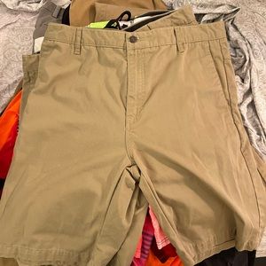2 pairs of Volcom khaki shorts